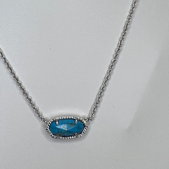 Kendra Scott Elisa Silver Turquoise Necklace - Picture 3 of 6